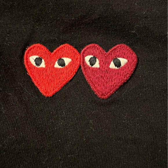 Comme Des Garçons Play double heart patch short sleeve T-shirt - Picture 5 of 5